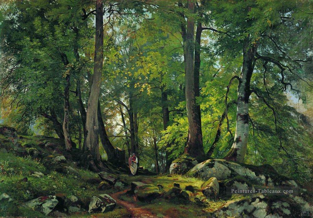 forêt de hêtre en Suisse 1863 1 paysage classique Ivan Ivanovitch Peintures à l'huile